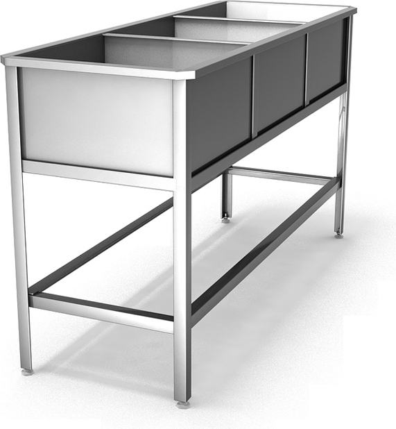 Ванна моечная трехсекционная ВМ 3/7 э