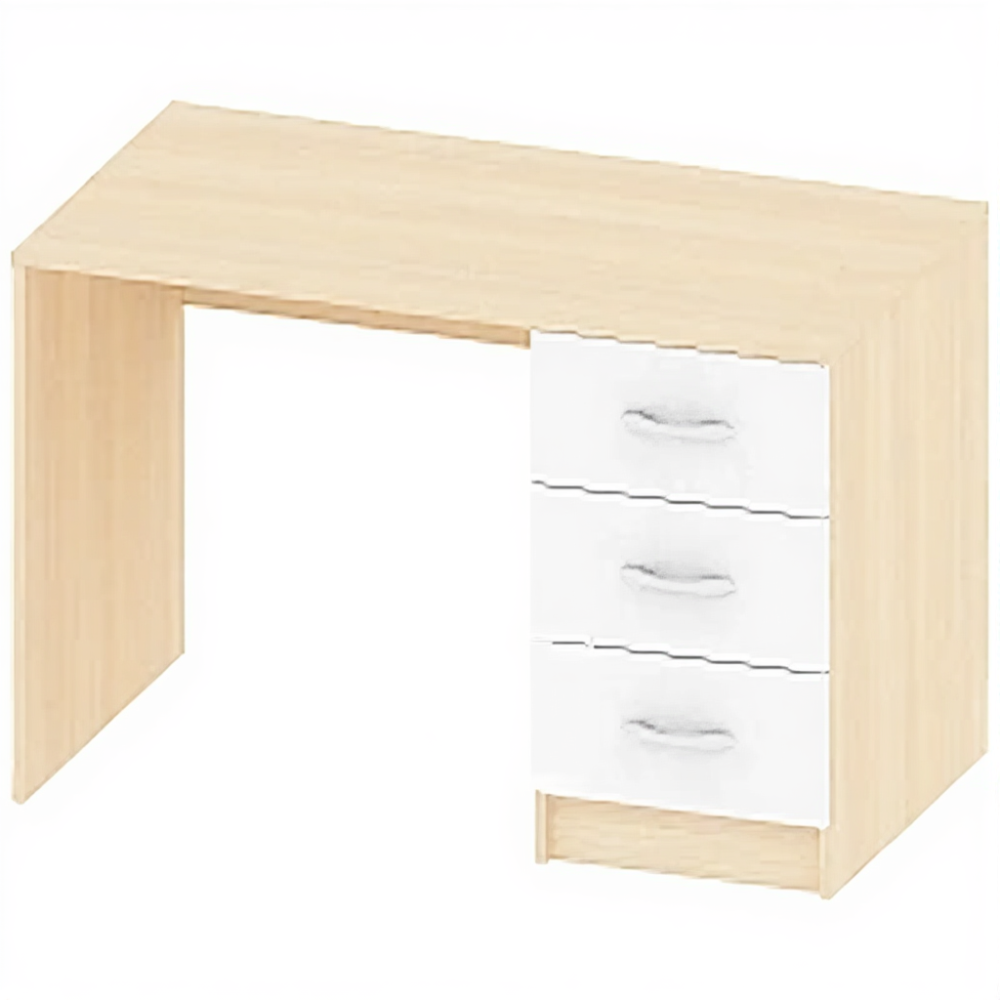 Стол письменный прямой с тумбой ОФ-СТ-137, Дуб Выбеленный