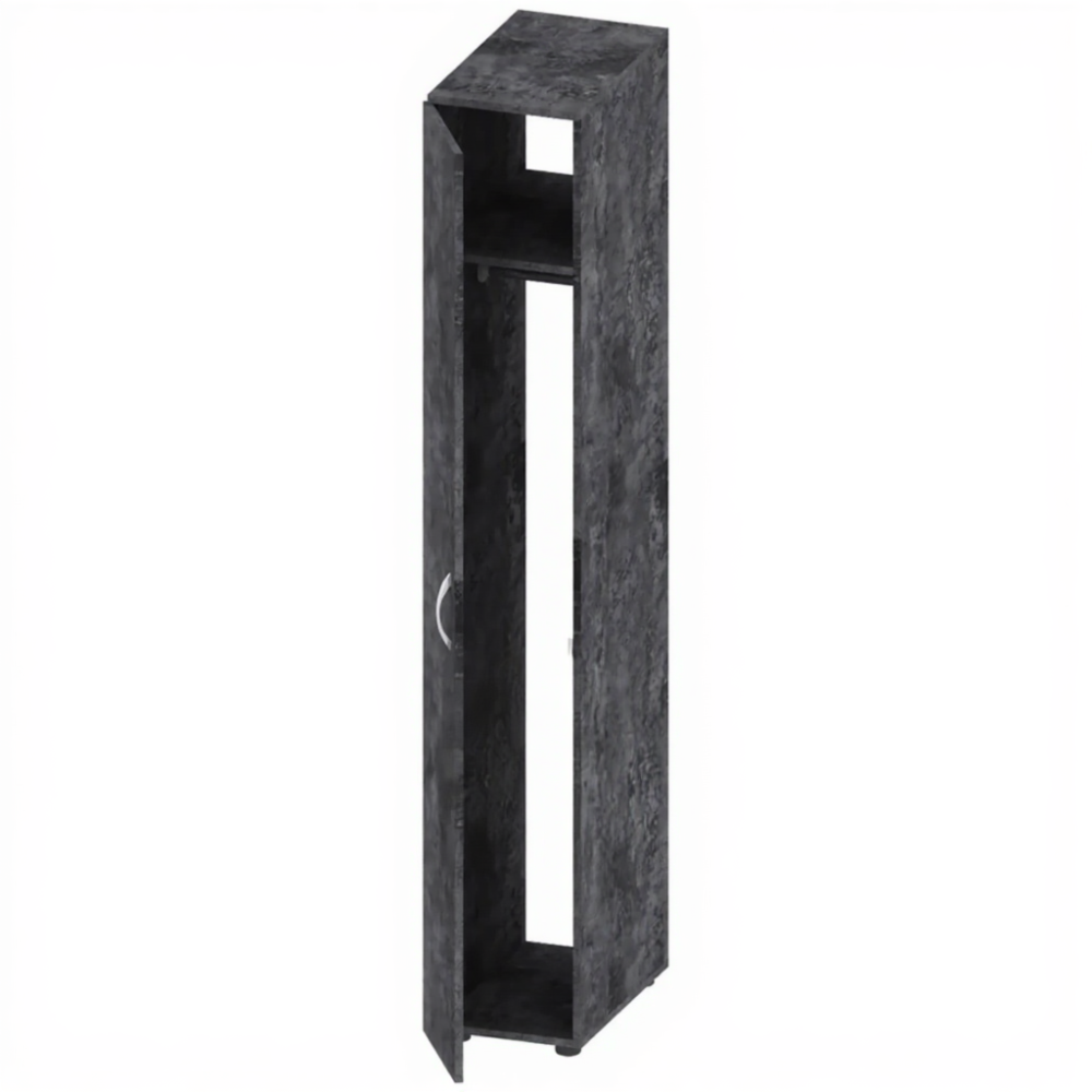 Шкаф пенал для одежды ОФ-СТ-168, Цемент Тёмный