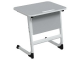 Стол 1-местный школьный 3-5 г/р "Логика" с наклоном столешницы 0-15° (серый, м/к белый)