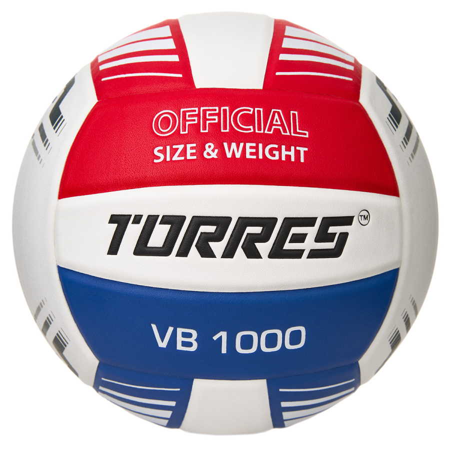 Мяч волейбольный TORRES VB 1000, микрофибра, размер 5