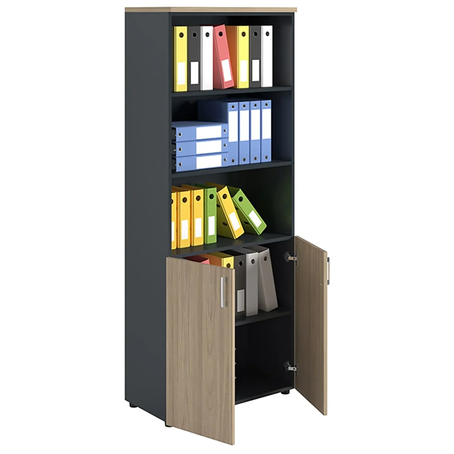 Шкаф NW 2080/2 полузакрытый вяз натуральный/антрацит