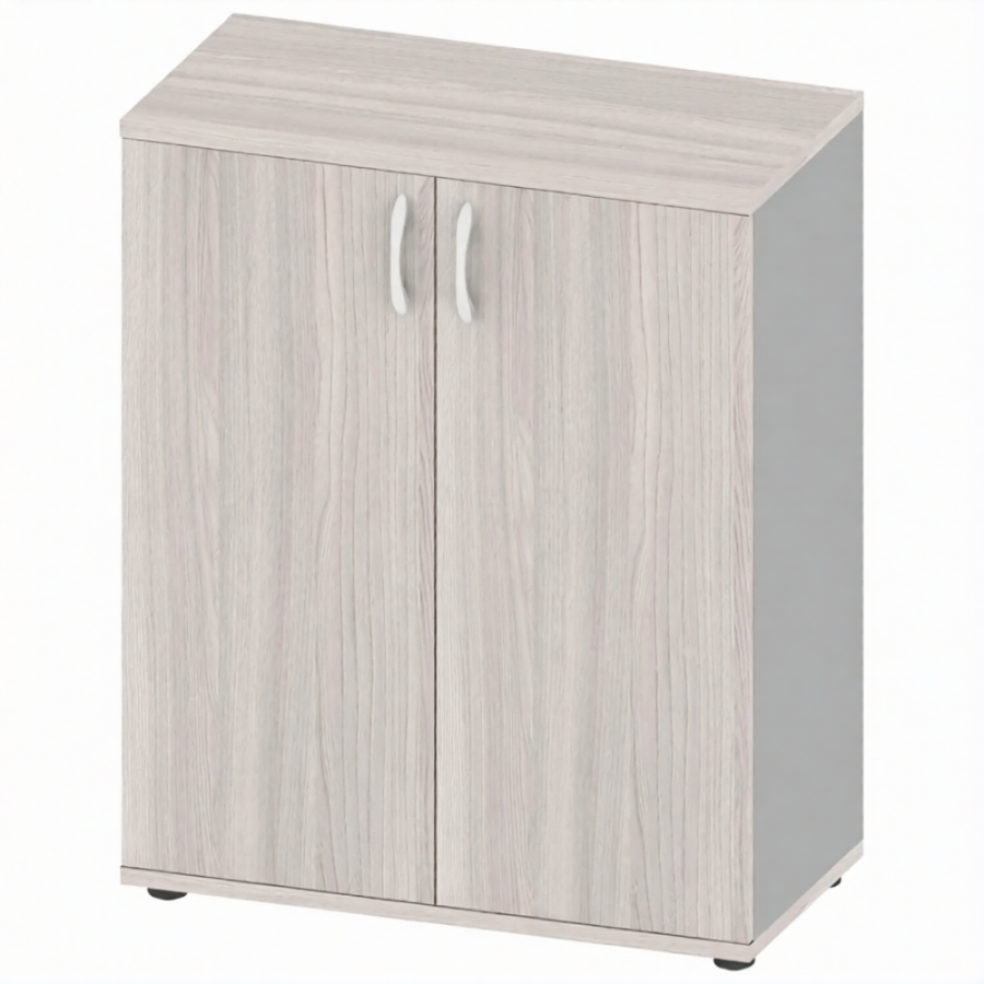 Шкаф-тумба, 1000 мм, ШК-ДУ-15, серый с фасадами, шимо светлый