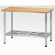 Стол кондитерский СПРн 860х1500х600 «Norma Inox» бук/40 (полка-решетка; ножка проф., тр. 40х40)