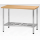 Стол кондитерский СПРн 860х1500х600 «Norma Inox» бук/40 (полка-решетка; ножка проф., тр. 40х40)