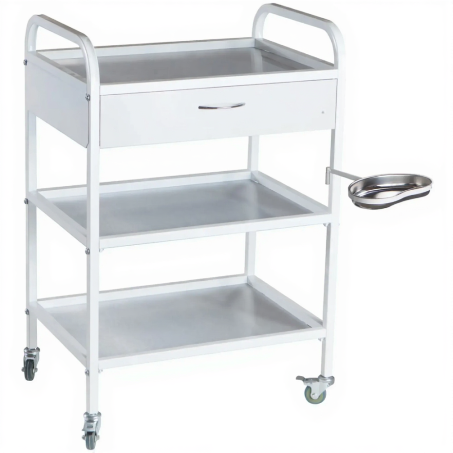 Стол инструментальный процедурный специальный СИПС-03-01-Н (колёса серая резина)