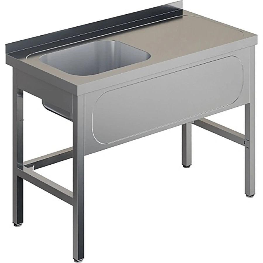 Ванна моечная цельнотянутая с рабочей поверхностью с бортом ВМЦР/1-10/6-БП