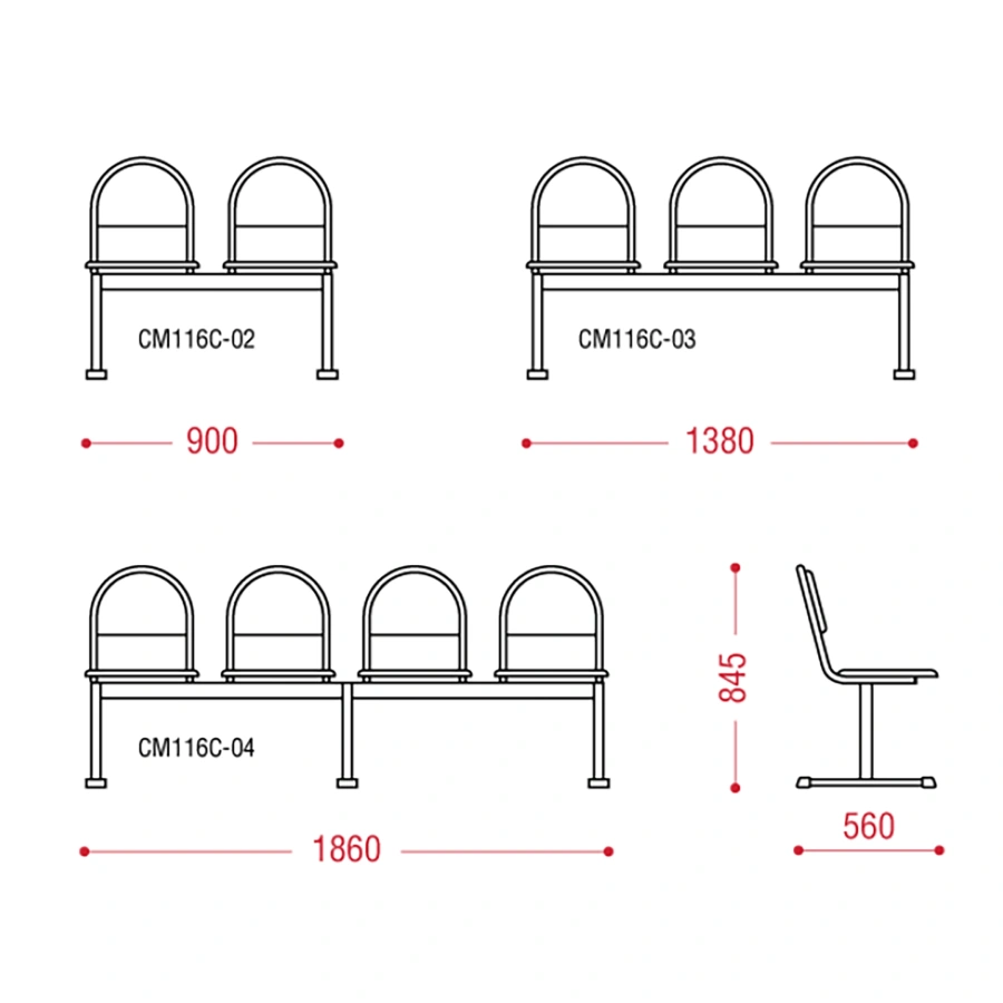 Многоместная секция Квинт (модель CМ116-С)