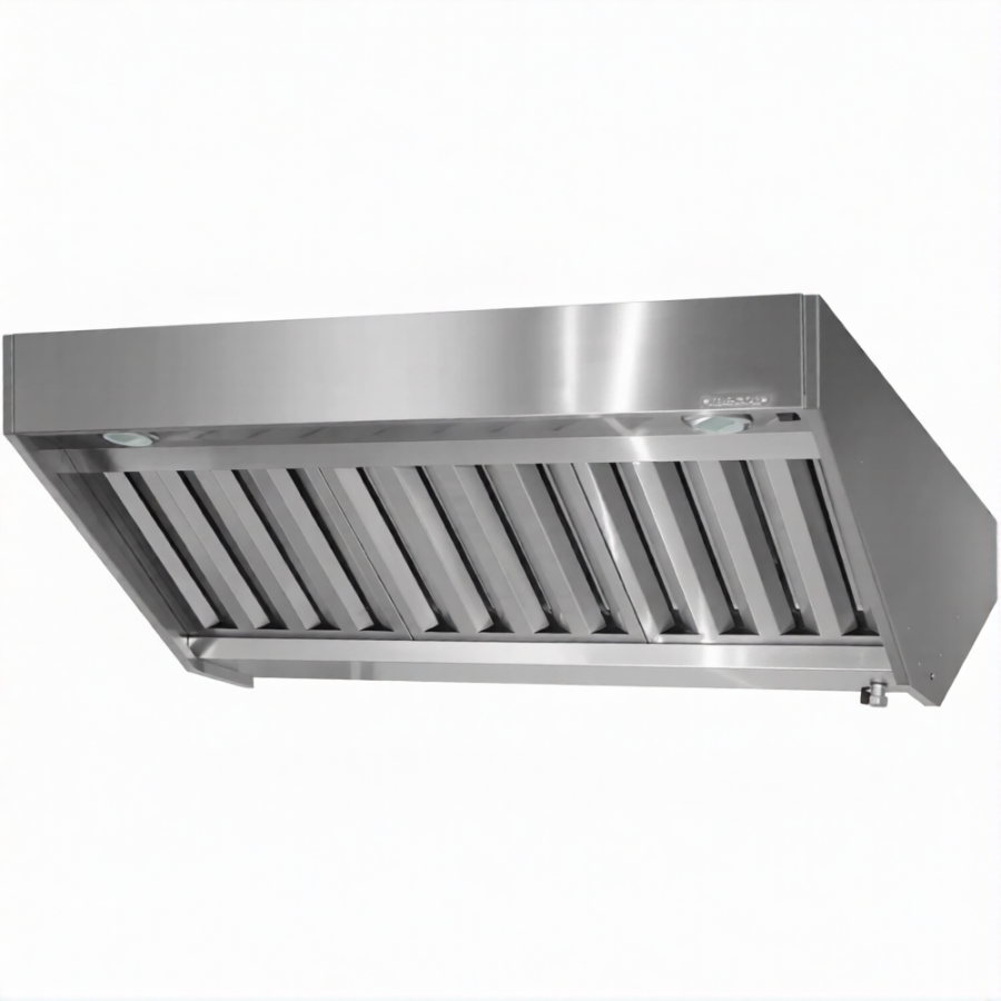 Зонт вытяжной полуоткрытый ЗВПб 400х1000х2000 «Base» островной (к-т светильников)