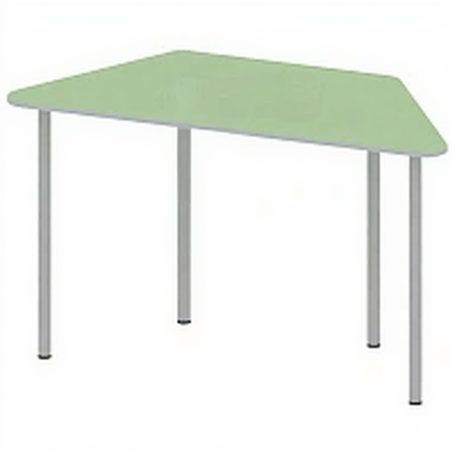 Стол «Трапеция» 1270 мм СТ-ШП-123, салатовый с серой кромкой
