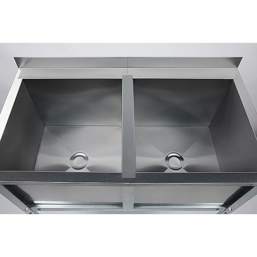 Ванна моечная двухсекционная с бортом ВМС-2/5-Б-ЭК