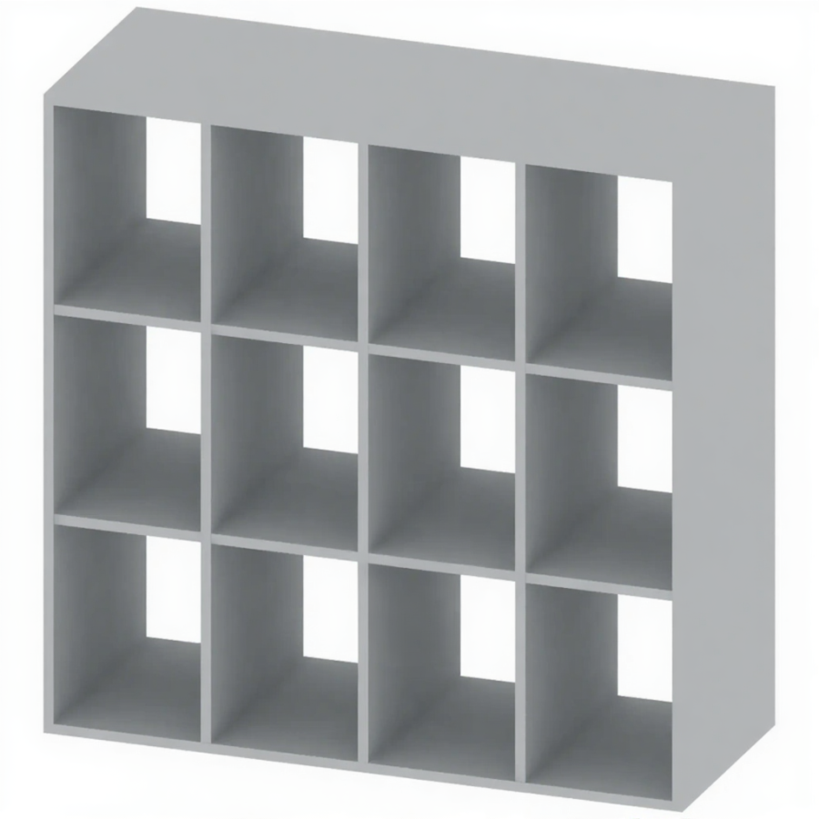 Стеллаж для обуви 3х4 ячейки СТ-АД-181