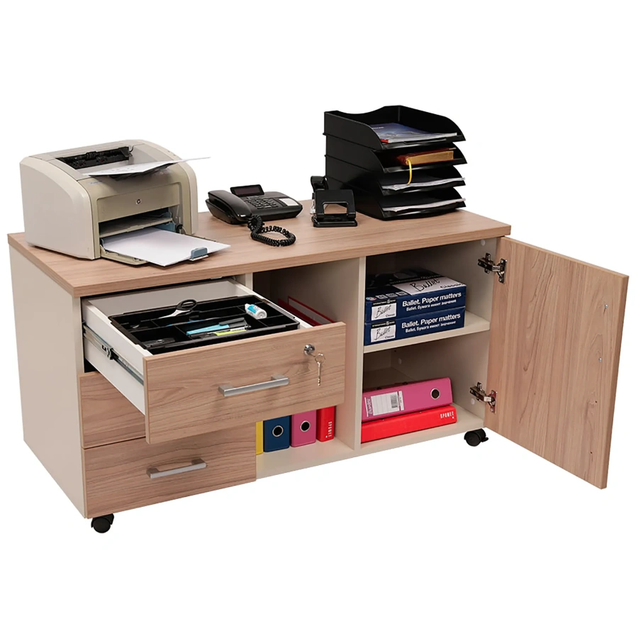 Тумба для оргтехники NPW-410 вяз натуральный/бежевый