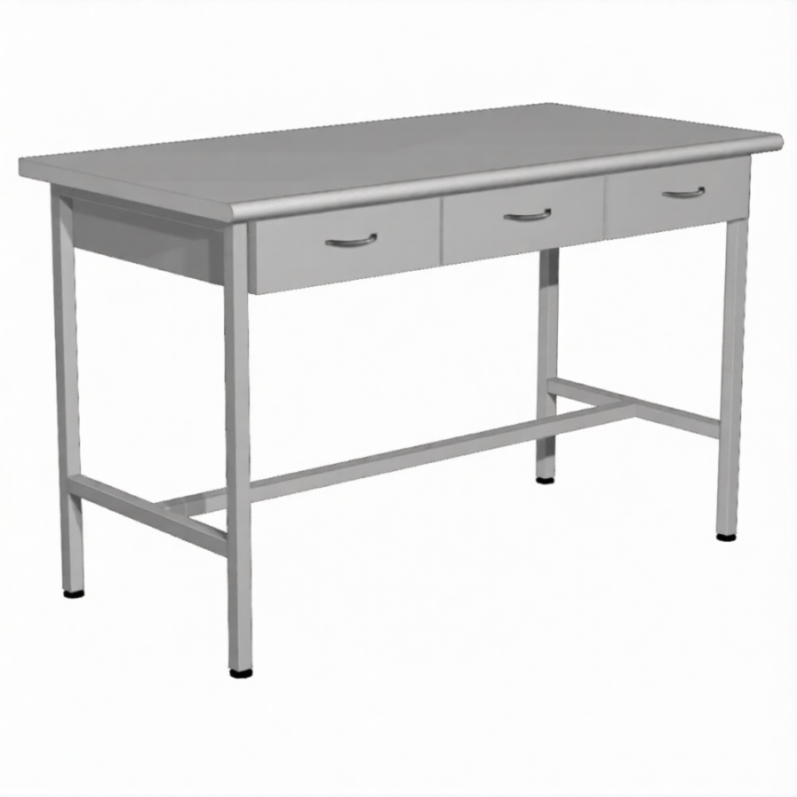 Стол лабораторный СЛ-108 (1200х600х850) (постформинг серый, каркас серый)